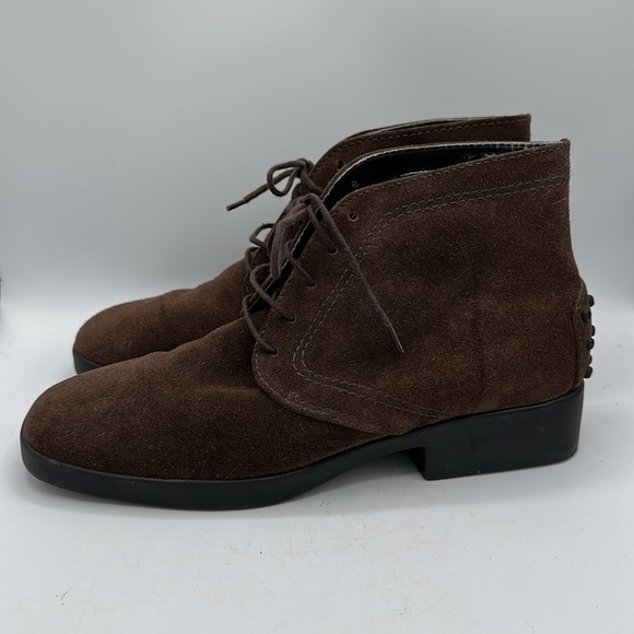Talbots brown suede ankle booties, size 6AA - Picture 3 of 9